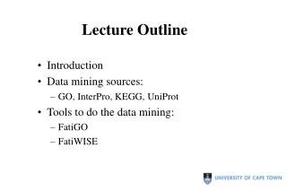 Lecture Outline