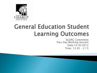 General Education Student Learning Outcomes