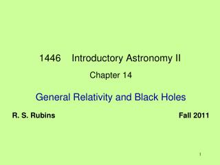 1446 Introductory Astronomy II