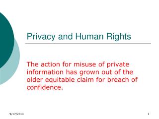 Privacy and Human Rights