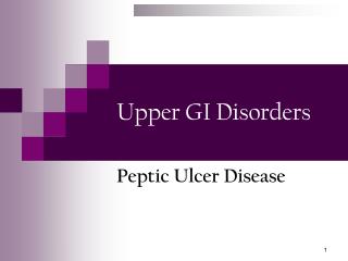 Upper GI Disorders