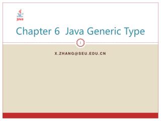 Chapter 6 Java Generic Type