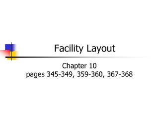 Facility Layout