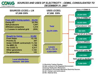 SOURCES AND USES OF ELECTRICITY – CEMIG, CONSOLIDATED TO DECEMBER 31, 2 007