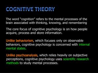 COGNITIVE THEORY