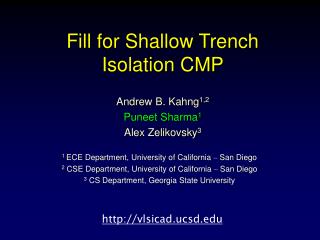 Fill for Shallow Trench Isolation CMP