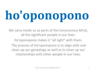 ho'oponopono