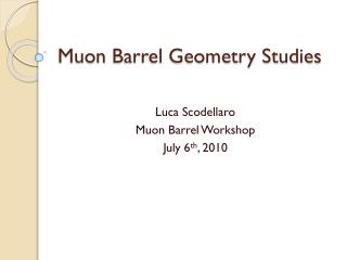 Muon Barrel Geometry Studies