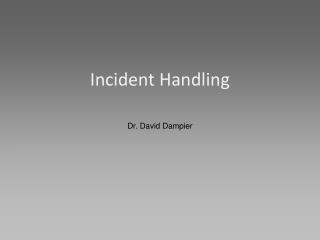 Incident Handling