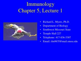 Immunology Chapter 5, Lecture 1