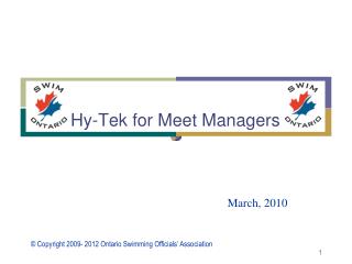 Hy-Tek for Meet Managers