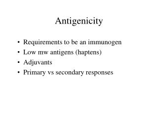 Antigenicity