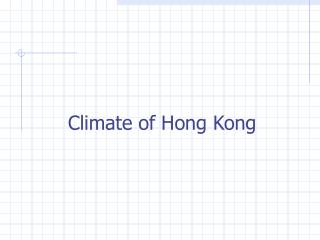 Climate of Hong Kong