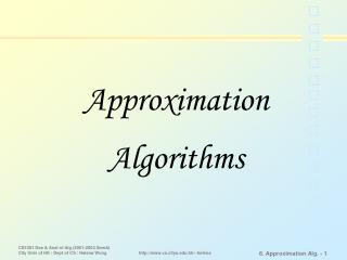 Approximation Algorithms