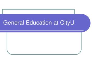 General Education at CityU