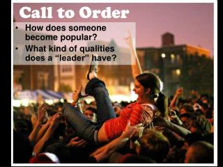 Call to Order