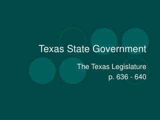 Texas State Government