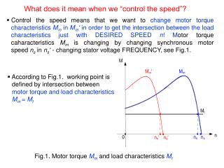 What does it mean when we “control the speed”?