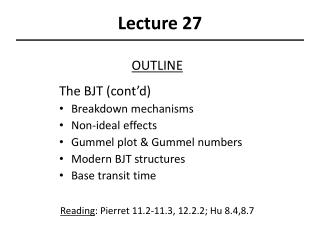 Lecture 27