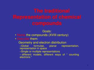 The traditional Representation of chemical compounds