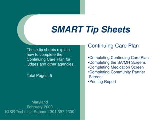 SMART Tip Sheets