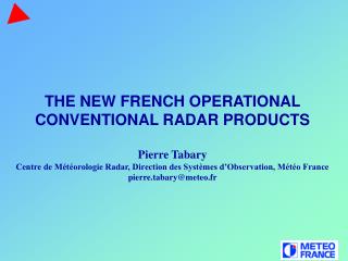 The French operational radar network