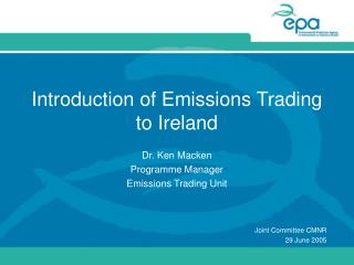 Introduction of Emissions Trading to Ireland