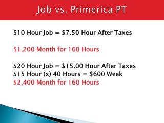 Job vs. Primerica PT