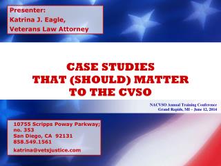 CASE STUDIES THAT (SHOULD) MATTER TO THE CVSO