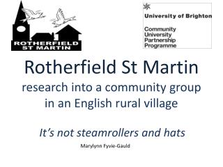 Rotherfield St Martin research into a community group in an English rural village