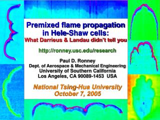 Premixed flame propagation in Hele-Shaw cells: What Darrieus &amp; Landau didn’t tell you