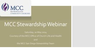 MCC Stewardship Webinar