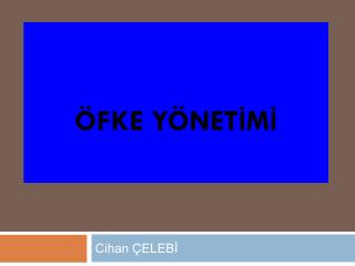 ÖFKE YÖNETİMİ