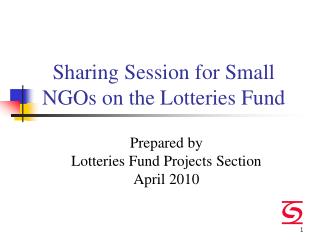 Sharing Session for Small NGOs on the Lotteries Fund