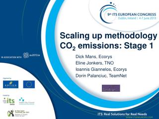 Scaling up methodology CO 2 emissions: Stage 1