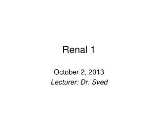 Renal 1