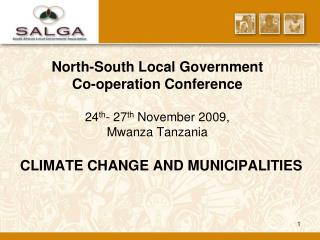 CLIMATE CHANGE AND MUNICIPALITIES