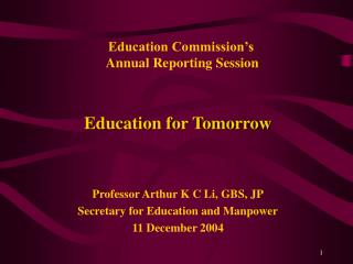 Education Commission’s Annual Reporting Session