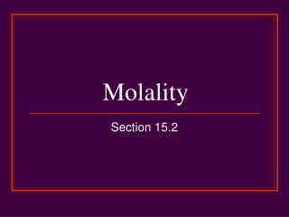 Molality