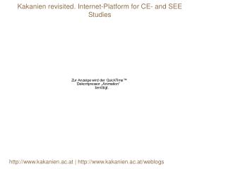 Kakanien revisited. Internet-Platform for CE- and SEE Studies