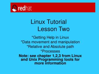 Linux Tutorial 	Lesson Two