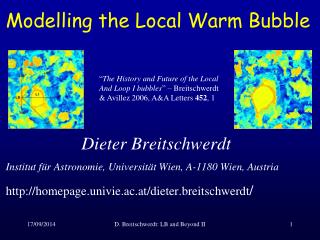 Modelling the Local Warm Bubble