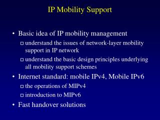 IP Mobility Support