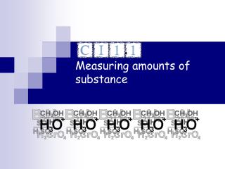 Measuring amounts of substance