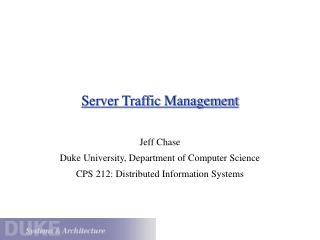 Server Traffic Management