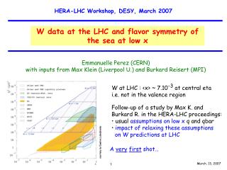 W data at the LHC and flavor symmetry of the sea at low x