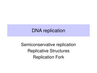 DNA replication