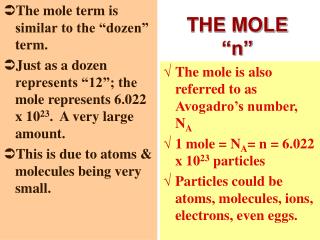 THE MOLE “n”