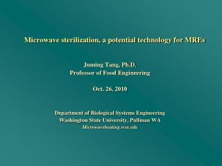 Microwave sterilization, a potential technology for MREs