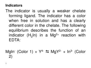 Indicators